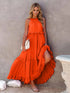 'Galatea' Ruffled Sleeveless Maxi Dress - Celes Fashion